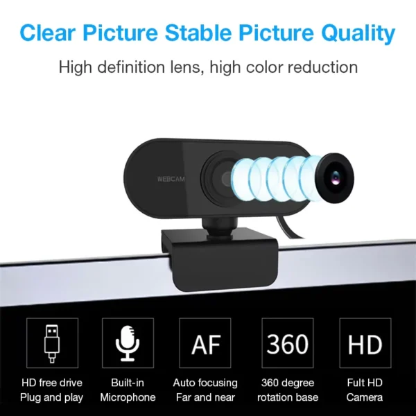 HD USB Webcam with Microphone
