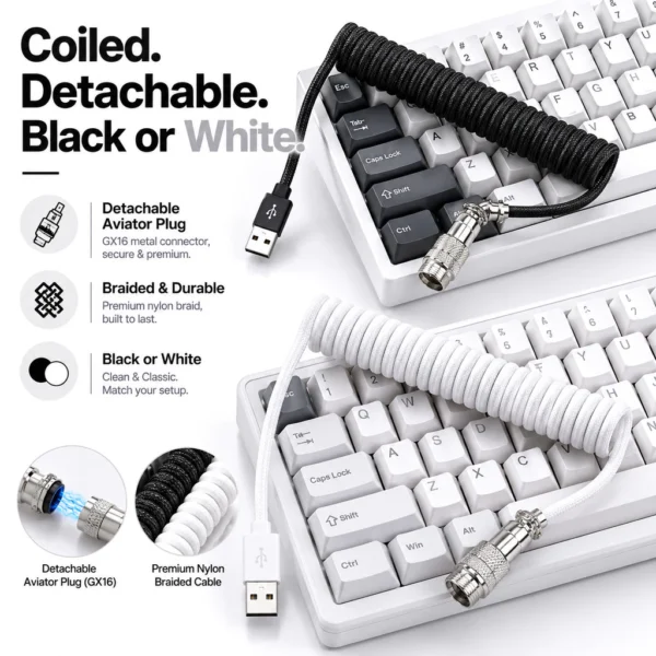 Random USB-C Coiled Keyboard Cable