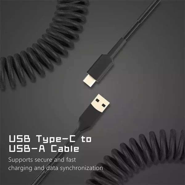 Random USB-C Coiled Keyboard Cable